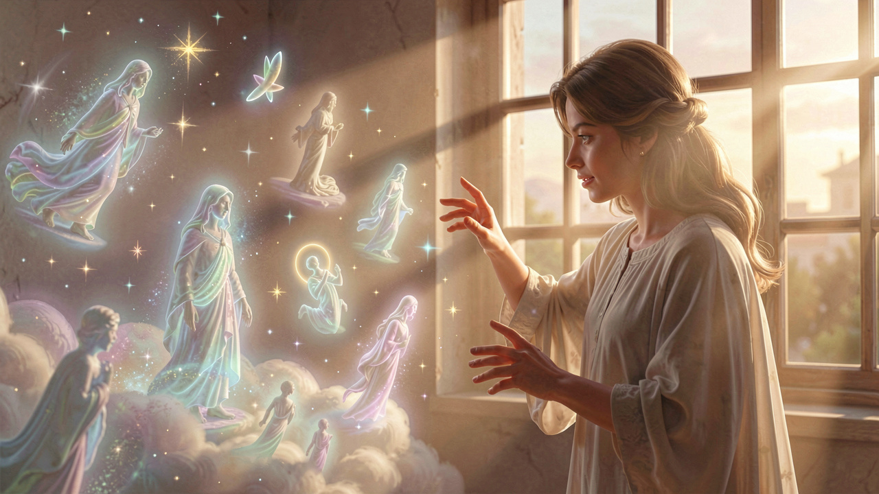 Person reaching for fading dream imagery at dawn, symbolizing dream recall.